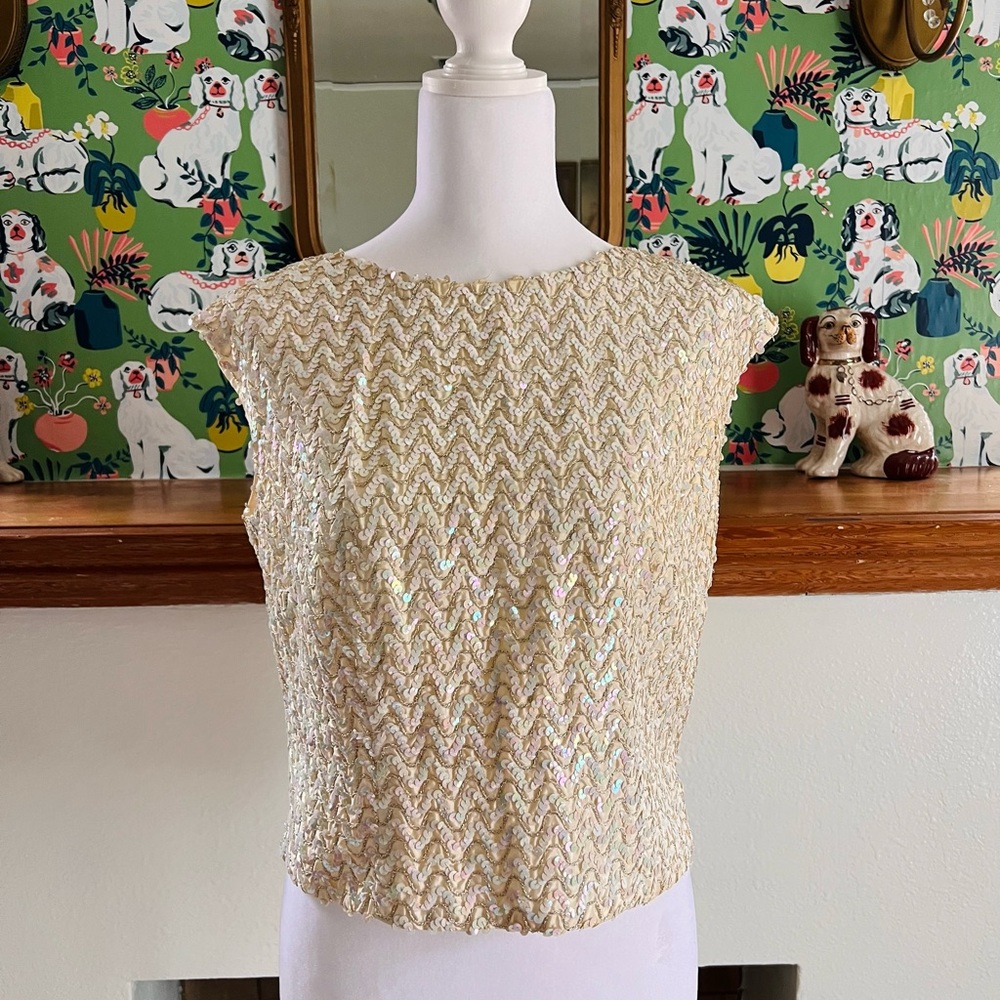 Vintage sequin top